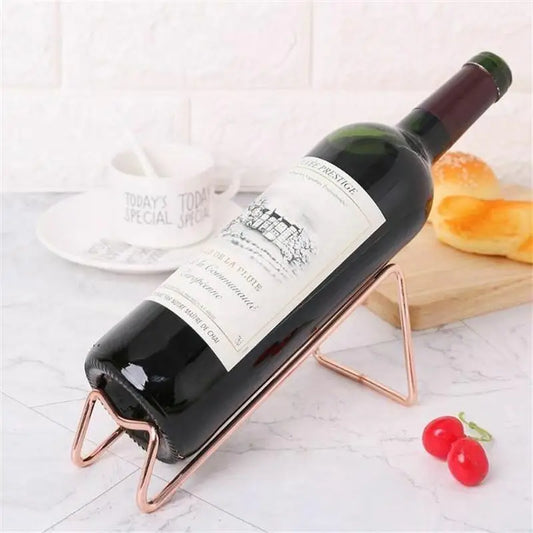 Einfacher Weinflaschenhalter – Edelstahl Flaschenständer | Moderner Halter für Wein & Bier | Stilvolles Bar-Accessoire für Zuhause