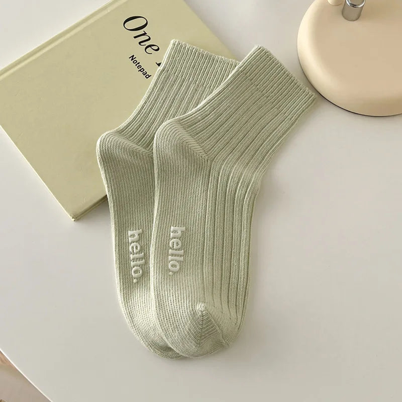 Süße Damensocken | Mode Frühling/Sommer | Weich, Atmungsaktiv, Schweißabsorbierend Bunte Socken Kaufschwan® Grün Einheitsgröße
