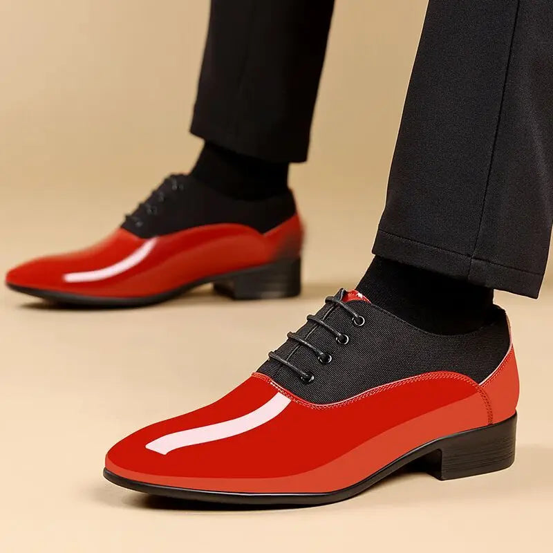 Herren Lackleder-Spitzschuhe – Elegante Luxus-Businessschuhe | Formelle Designer-Schuhe für Büro & Gesellschaft im Frühjahr & Herbst Kaufschwan®