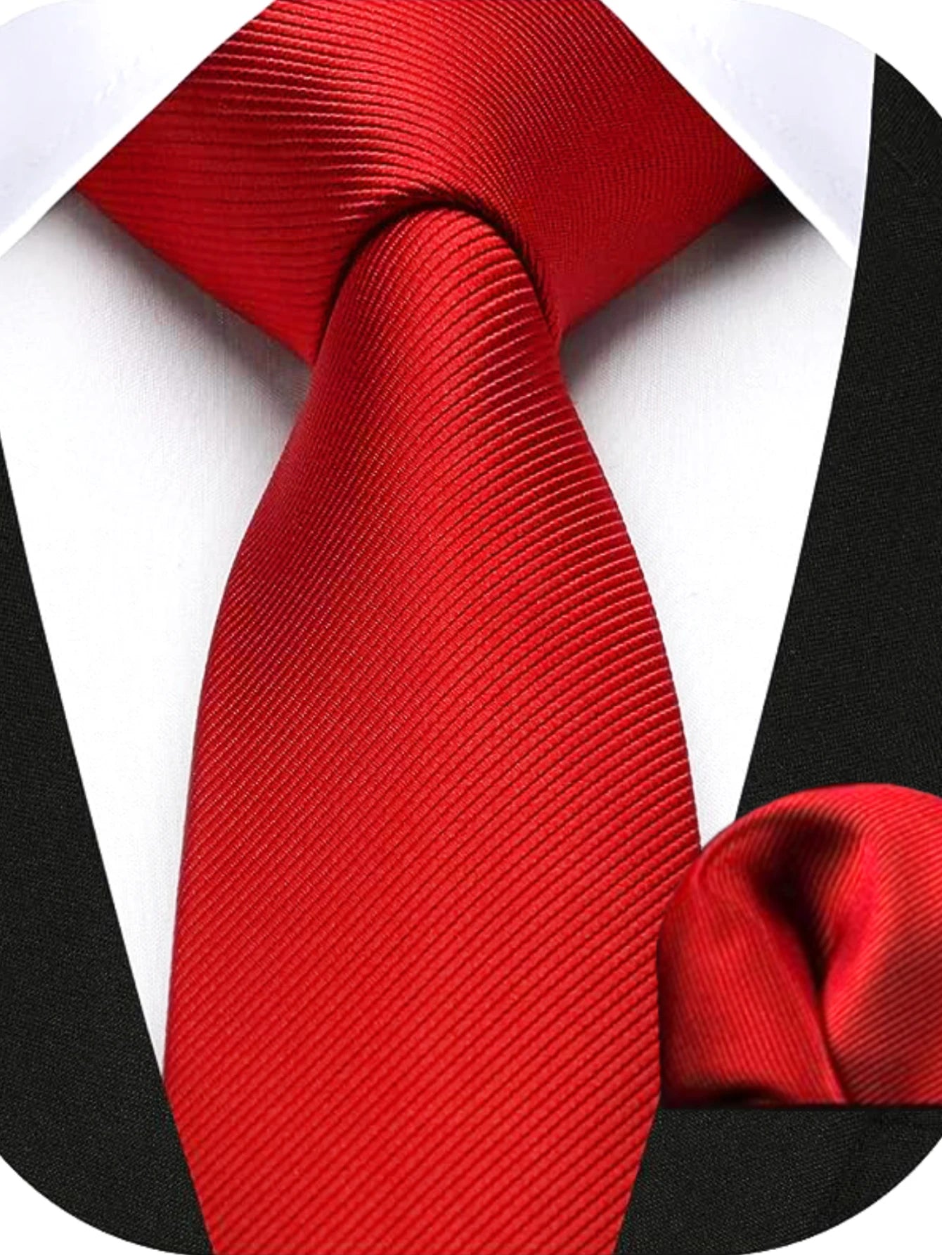 Herren Seidenkrawatten-Set – 6 cm Schmale Krawatte mit Passendem Einstecktuch | Elegantes Geschenk für Hochzeit, Business & Formelle Anlässe Kaufschwan®