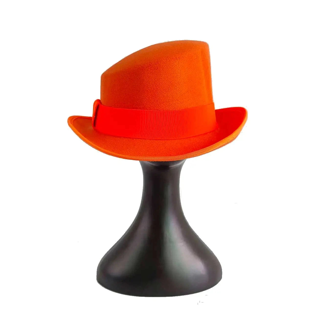 Großer High-Top Fedora Hut – Gentleman Bowler Hut, Britischer Stil, Herbst & Winter, Magic Hat für Herren Kaufschwan® Orange 2 60-62CM
