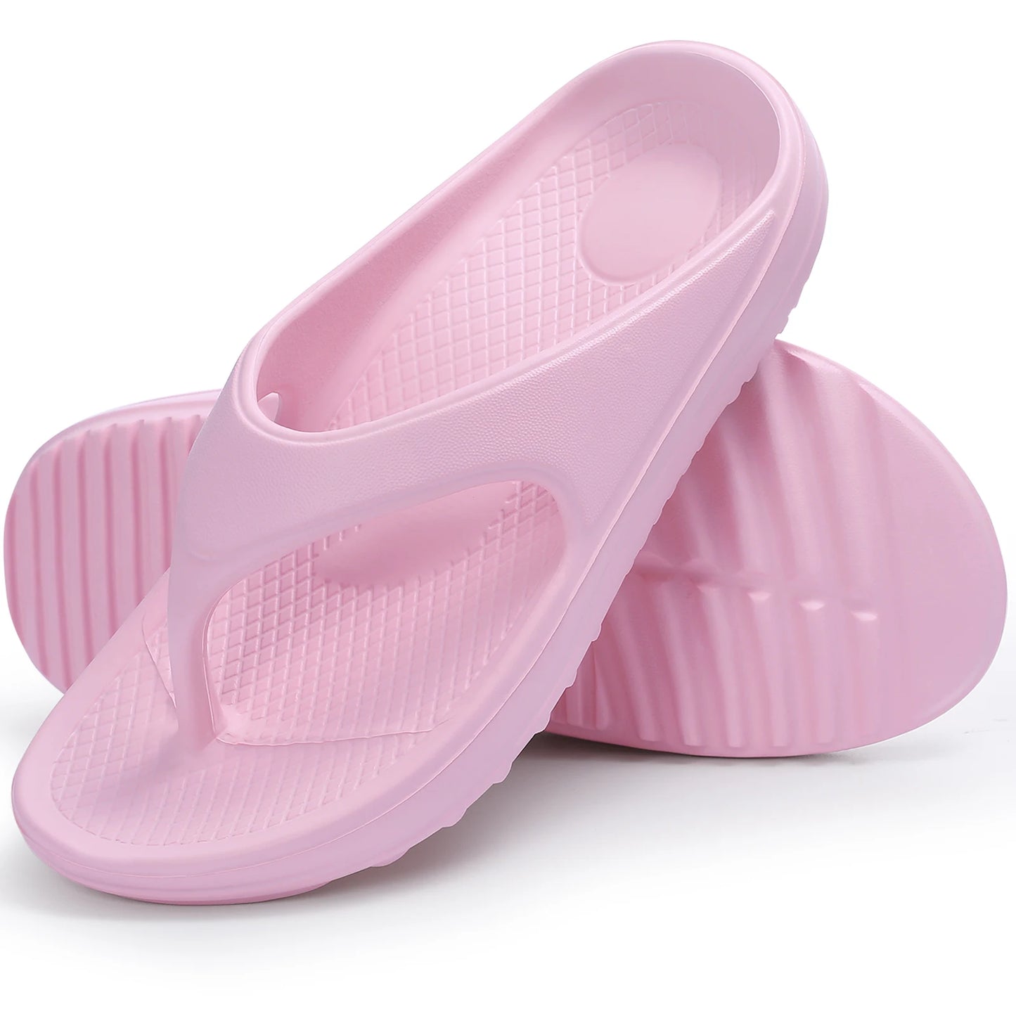 Weiche Orthopädische Damen-Flip-Flops | Sommer-Sandalen mit Fußgewölbeunterstützung | Weiche Erholungsschuhe für Strand & Alltag Kaufschwan® Rosa 43