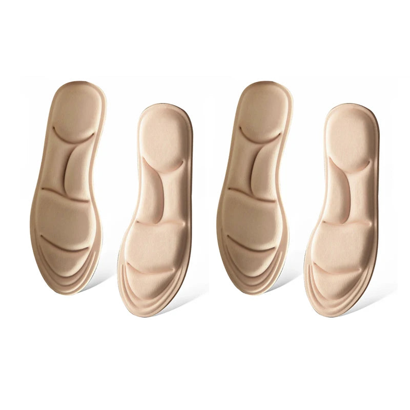 5D Massage Memory Foam Einlegesohlen – Orthopädische Atmungsaktive Schuheinlagen | 1/2/4/16 Paar | Komfort für Sport, Arbeit & Alltag Kaufschwan® 2 Paar-Beige EU39-40