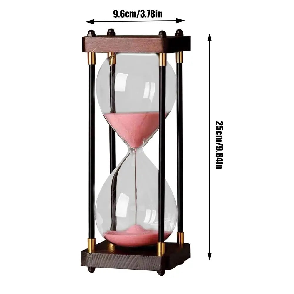 Retro Sanduhr aus Glas – 60 Minuten Borosilikat Timer für Schreibtisch Dekor, Spiele & Unterricht