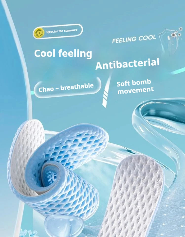 Atmungsaktive Memory Foam Einlegesohlen für Herren – Sommer-Schuhsohlen mit Stoßdämpfung für Laufen & Sport Kaufschwan®