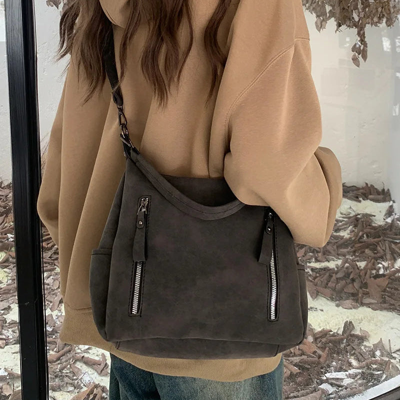 Women Crossbody Bag Luxury Designer Oblique Cross Single Shoulder Bag Large Capacity Handbags Retro Matte PU Leather Hobos Kaufschwan®