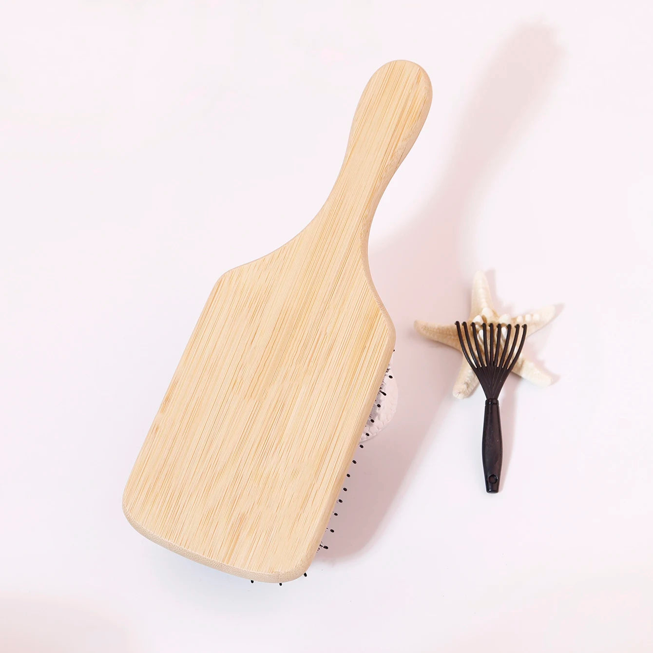 2 Stück Haarbürste mit Borsten & Rake-Kamm – Luftkissen Massagebürste für Glänzendes, Glattes Haar | Perückenfreundliches Styling-Set