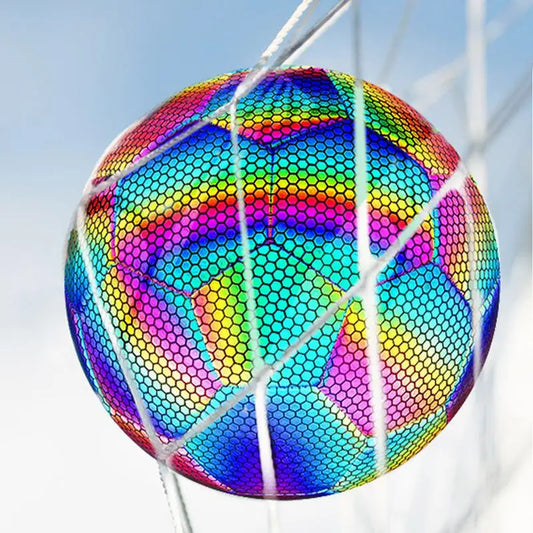 Reflektierender Leucht-Fußball – Glänzender Standard Größe 5 Ball für Nacht & Outdoor Training Kaufschwan®