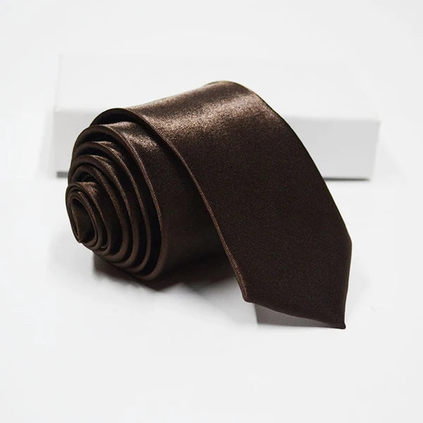 Herren Schmale Krawatte – 38 Farben Polyester-Krawatte | Elegante Einfarbige Cravate für Business, Büro & Formelle Anlässe
