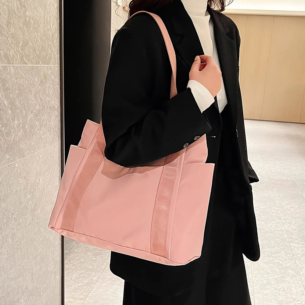 Große Kapazität Casual Tote Bag für Damen – Leichte Oxford Stoff Schultertasche | Trendige Handtasche für Arbeit & Alltag Kaufschwan®