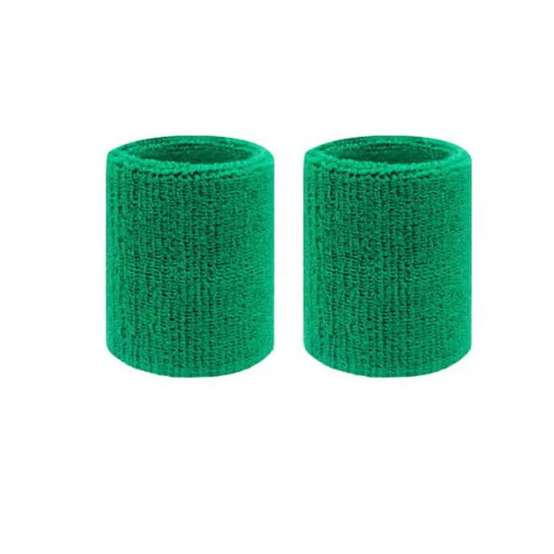 2 Stück Sport Schweißbänder – Schweißabsorbierende Tennis & Fitness Armbänder | Atmungsaktive Elastische Handgelenkbänder für Damen & Herren Kaufschwan® 2 Stück grün 8 cm