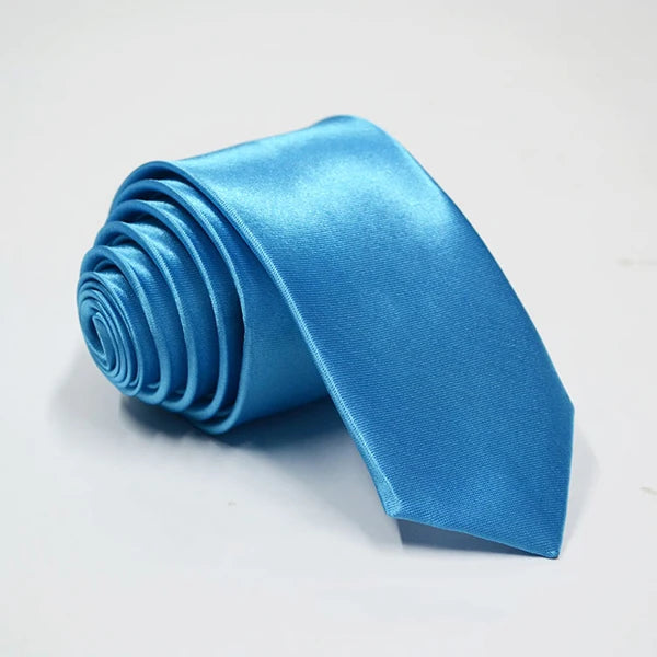 Herren Schmale Krawatte – 38 Farben Polyester-Krawatte | Elegante Einfarbige Cravate für Business, Büro & Formelle Anlässe