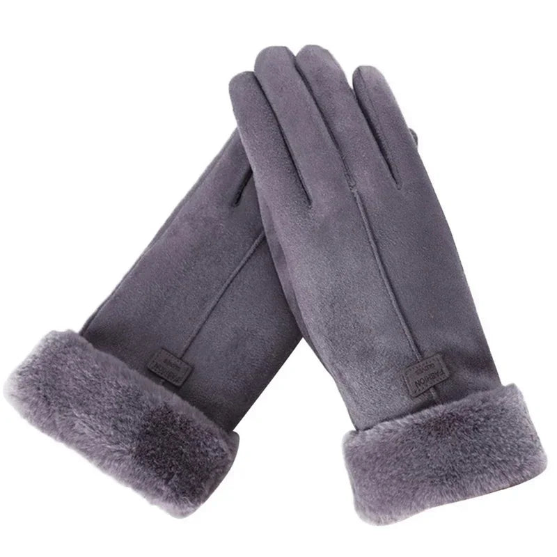 Damen Winterhandschuhe – Warme Touchscreen Thermo-Handschuhe mit Fleece-Futter | Winddichte Weiche Handschuhe für Outdoor & Wandern Kaufschwan® Grau