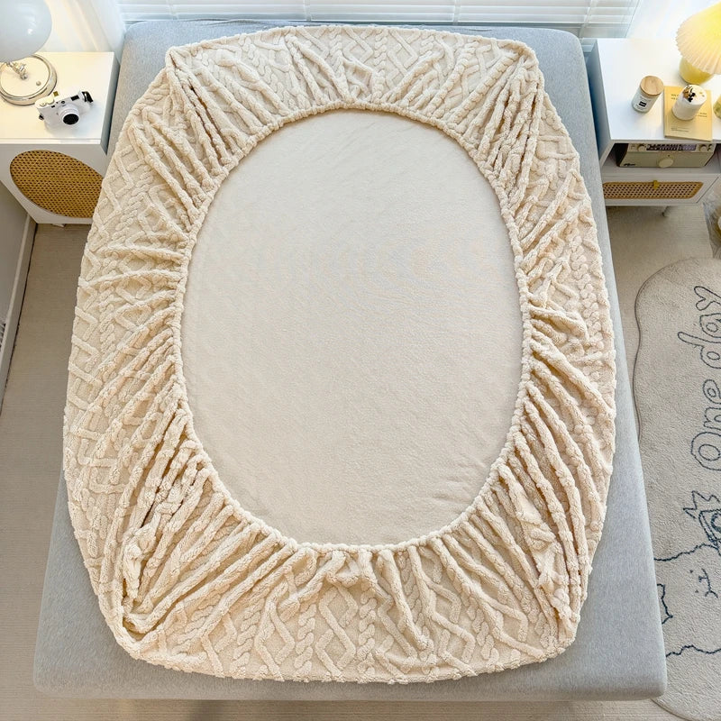 3D Prägung Samt Matratzenschoner – Verdicktes Winter Warm Spannbettlaken & Matratzenschutz Kaufschwan®