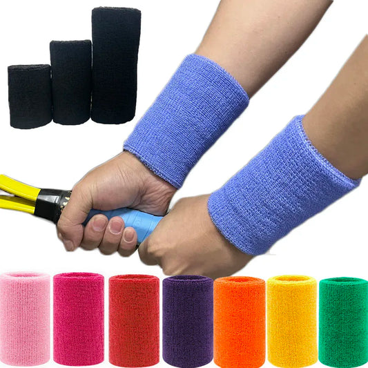 2 Stück Sport Schweißbänder – Schweißabsorbierende Tennis & Fitness Armbänder | Atmungsaktive Elastische Handgelenkbänder für Damen & Herren Kaufschwan®