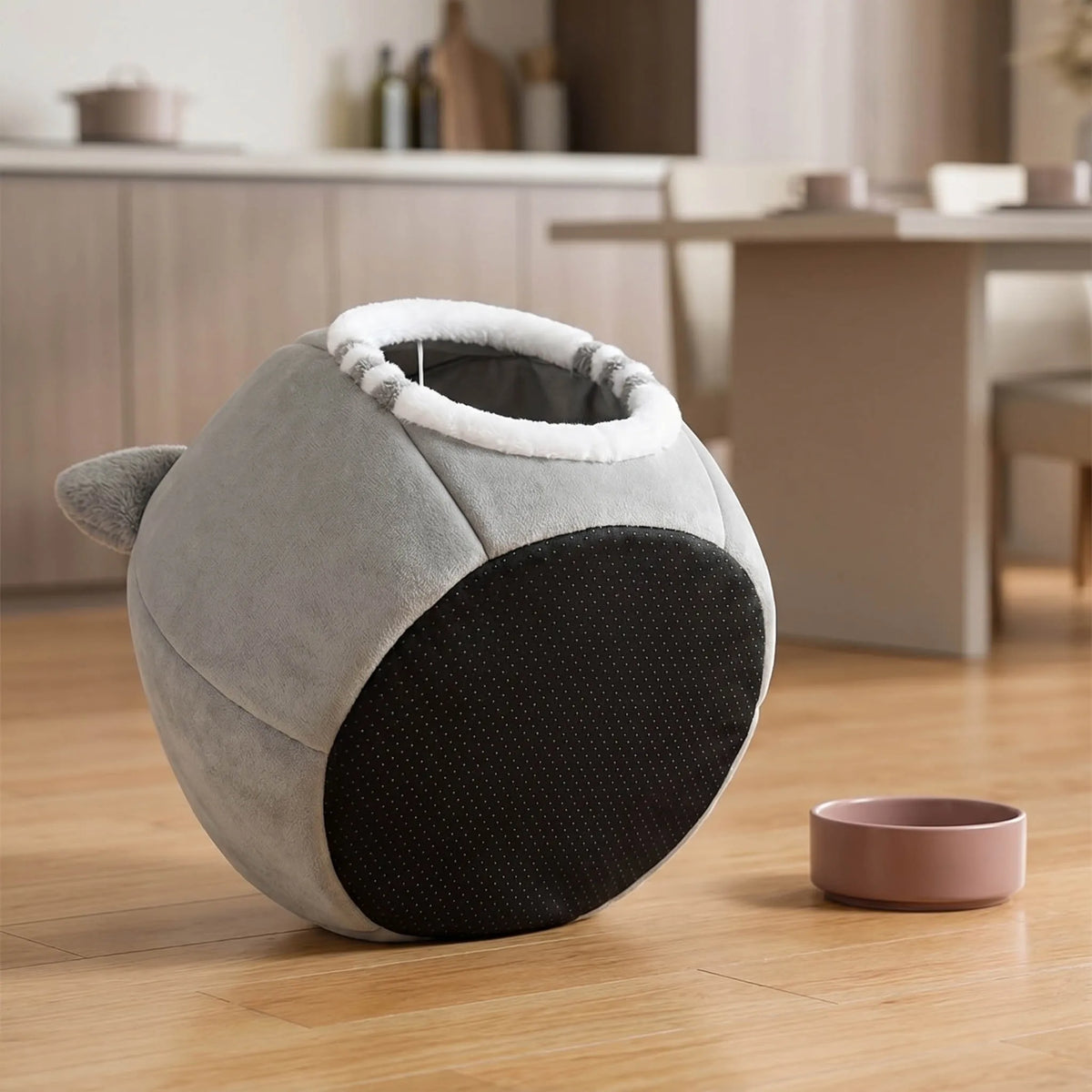 Kuscheliges Katzenbett für Katze – Weiche Schlafhöhle mit Matte, Nest & Katzenhaus Kaufschwan®