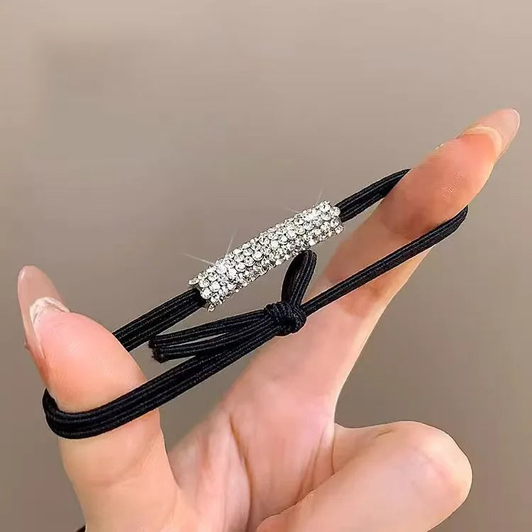 10 Stück Strass Haargummis | Hoch Elastische Haarringe | Damen & Mädchen Mode Haaraccessoires Kaufschwan®