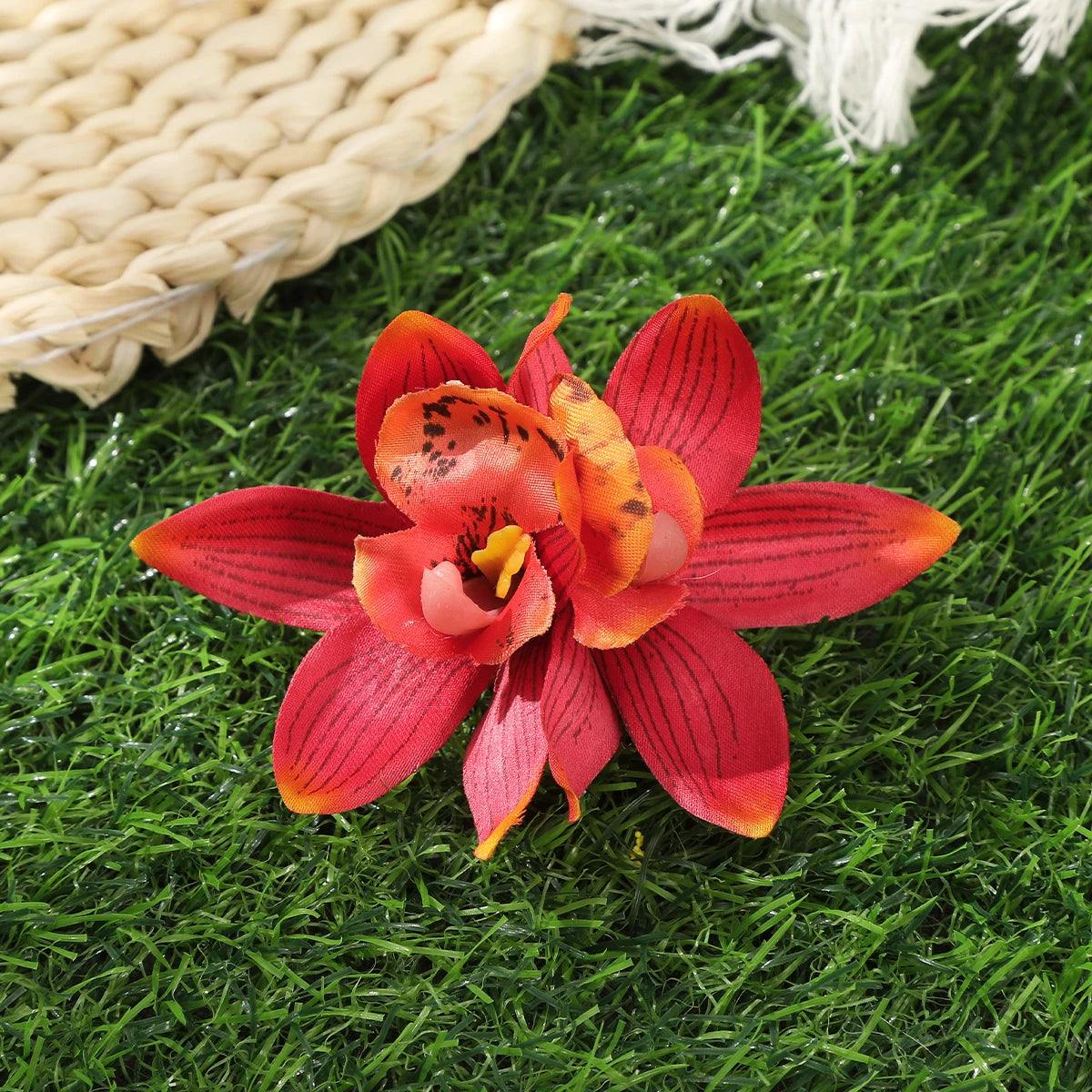 Orchideen-Blumen Haarklammer – Braut & Urlaubs Haaraccessoire