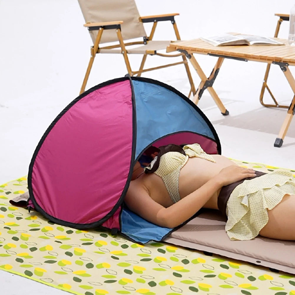 Tragbares Mini Sonnenschutz Zelt – Outdoor Kopfzelt Strand Sonnenschutz Wind- & Sandfest Pop-Up Sonnenblende Kaufschwan®