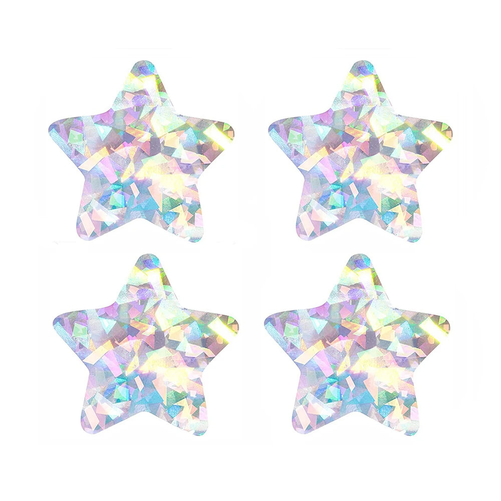 50–500 Stück Silberne Folien-Sternaufkleber – Holografische Belohnungs-Sticker für Kinder, Lehrer & Bastelarbeiten | Glänzende Sterne für Dekoration & Unterricht