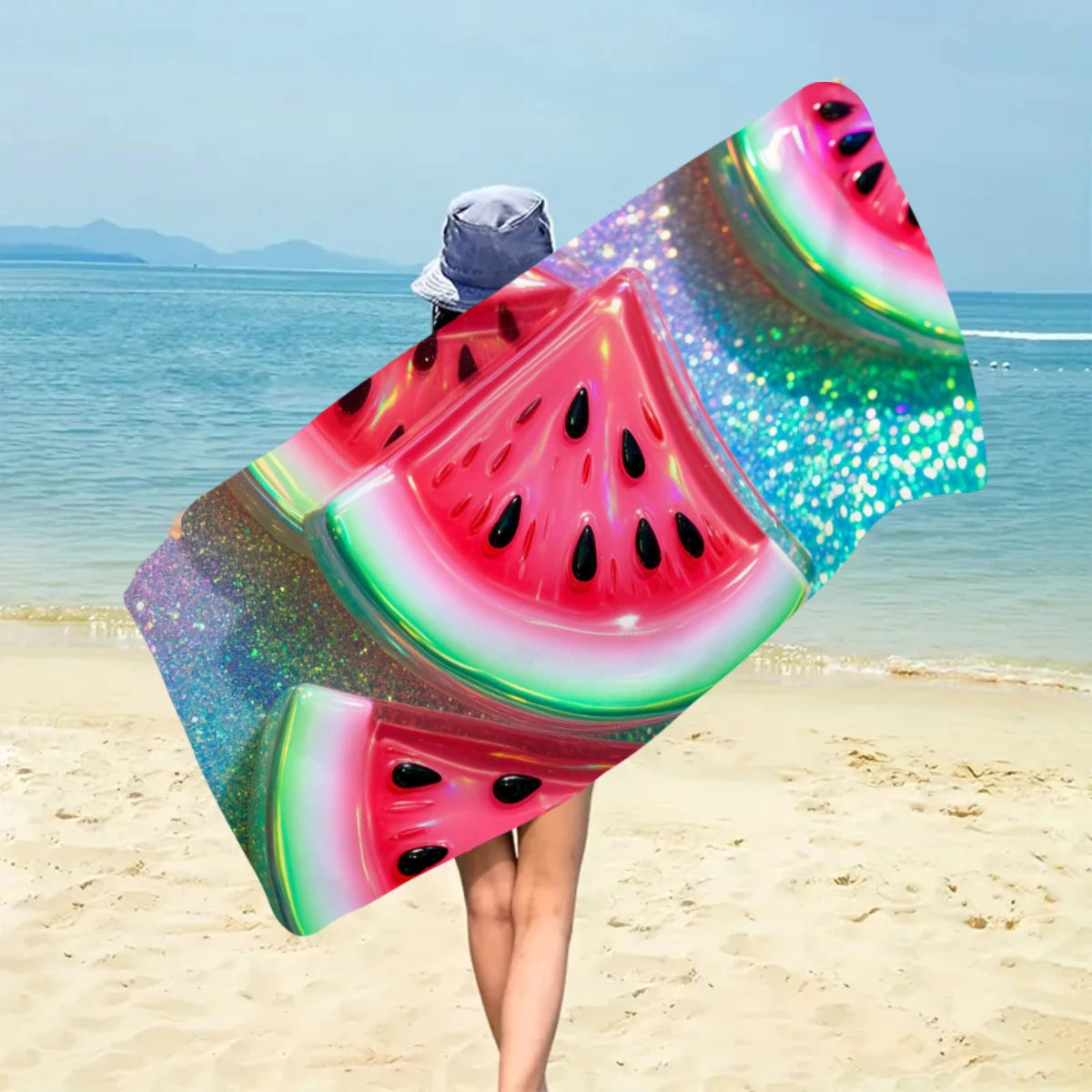 Großes Strandtuch mit Früchte-Print – Ultrafeines Mikrofaser Handtuch | Schnell Trocknend & Saugfähig für Strand, Urlaub & Camping
