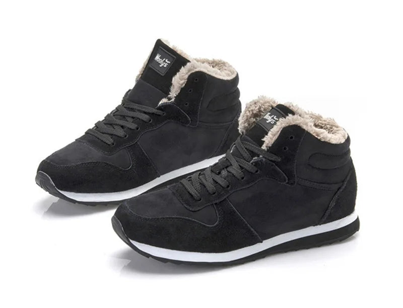 Warme Herren Winterstiefel mit Plüschfutter – Wasserdichte Schneestiefel in Übergrößen | Bequeme Herren Winter-Sneaker & Stiefeletten Kaufschwan®