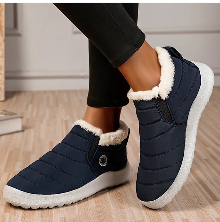 Warme Herren Schneestiefel – Unisex Wasserdichte Winter-Stiefeletten mit Plüschfutter | Rutschfeste Arbeits- & Outdoor-Schuhe Kaufschwan®