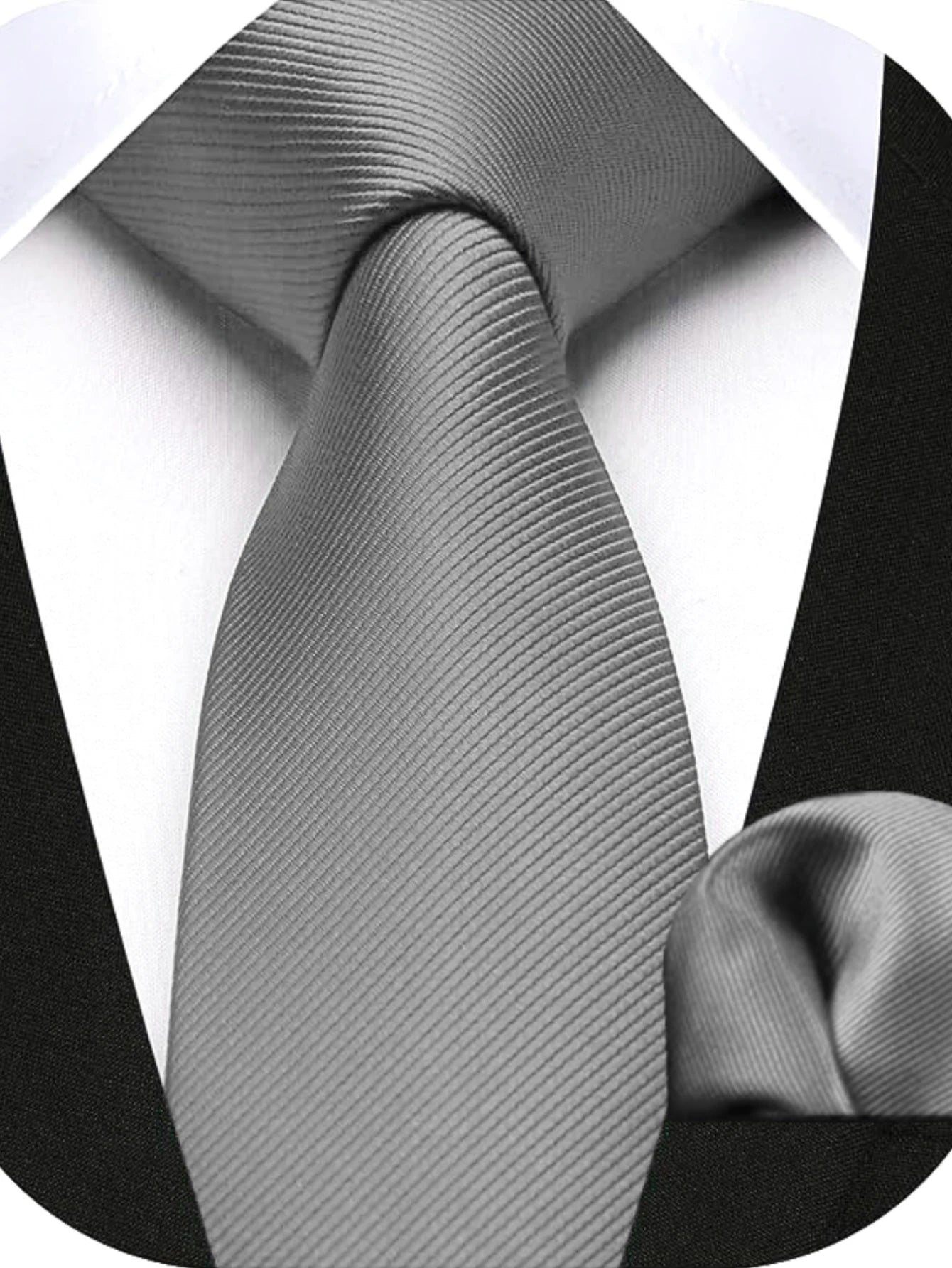 Herren Seidenkrawatten-Set – 6 cm Schmale Krawatte mit Passendem Einstecktuch | Elegantes Geschenk für Hochzeit, Business & Formelle Anlässe Kaufschwan®