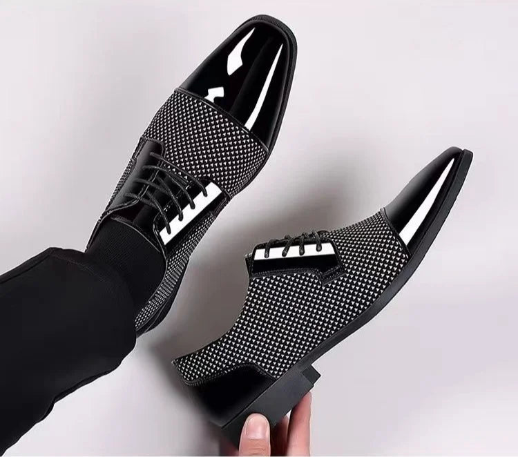 Herren Business-Freizeitschuhe – Atmungsaktive Lederschuhe mit Spitzem Design | Elegante Designer-Schuhe für Sommer & Alltag Kaufschwan®