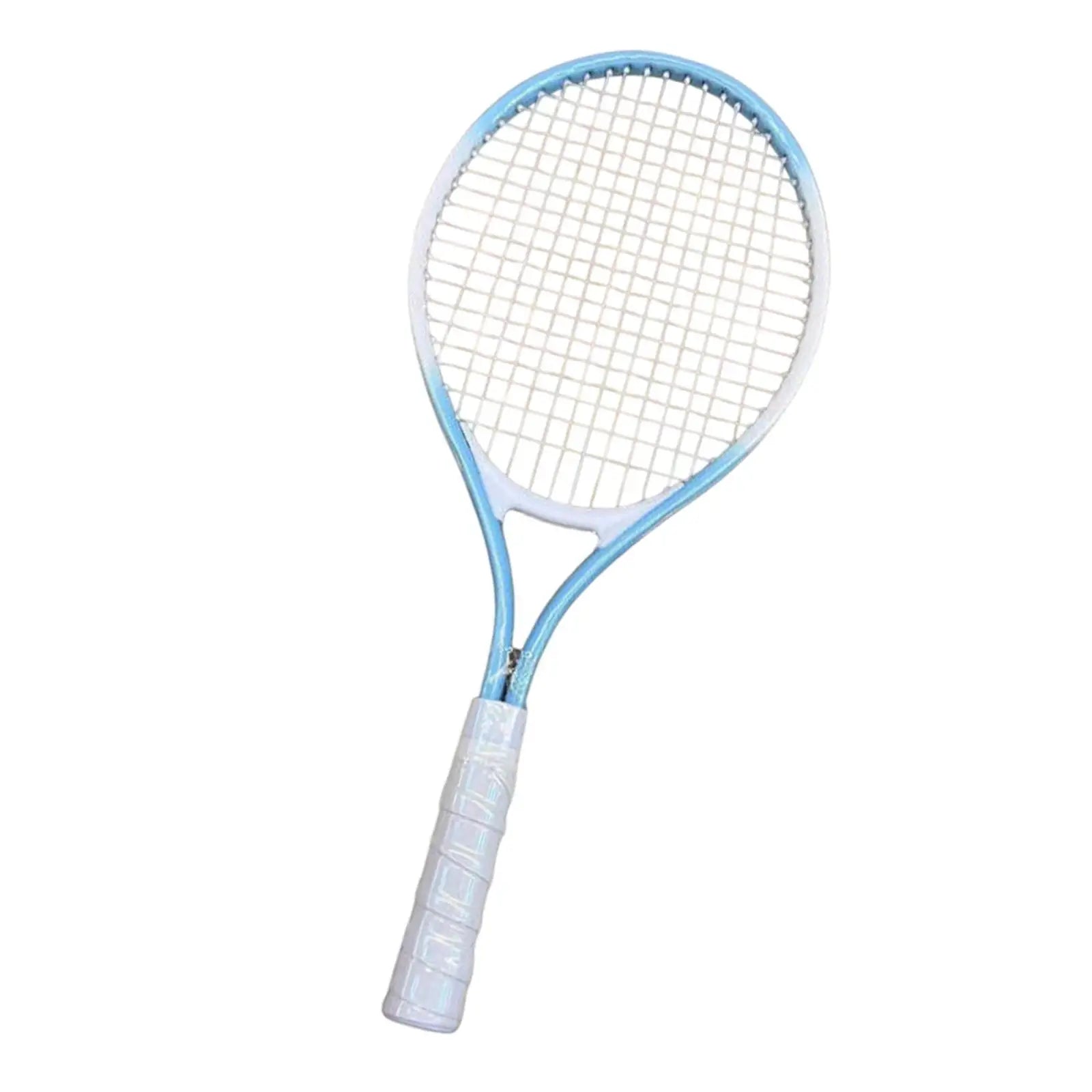 Tennis Schläger – Robuster Tennisschläger mit Hochfesten Nylon-Saiten | Praktisches Tennis Equipment für Park, Garten & Freizeitspiele Kaufschwan® Blau Weiß