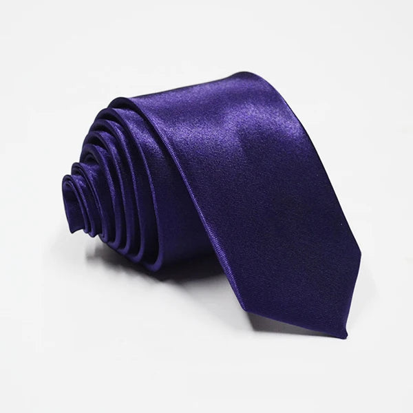 Herren Schmale Krawatte – 38 Farben Polyester-Krawatte | Elegante Einfarbige Cravate für Business, Büro & Formelle Anlässe Kaufschwan® Violett