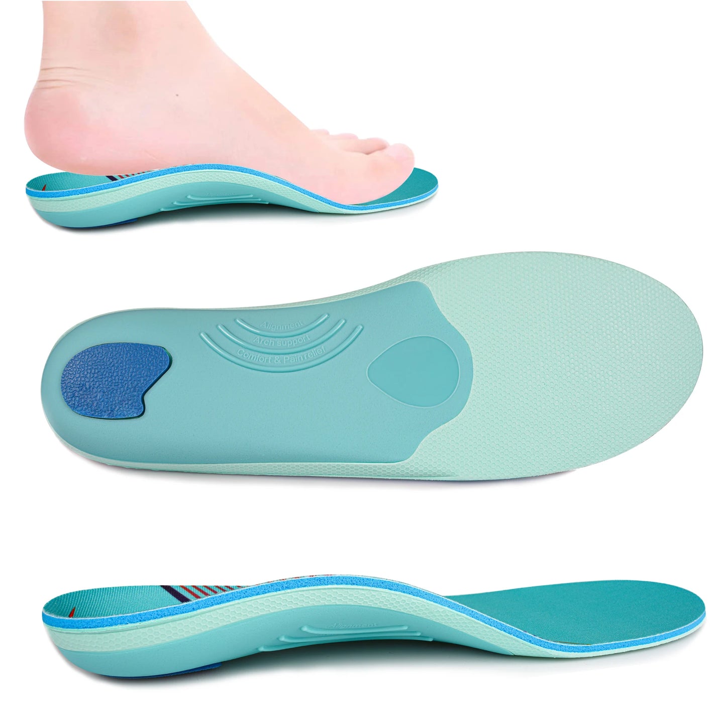 Orthopädische Sporteinlagen 220lbs+ – Hohe Fußgewölbestütze für Damen & Herren | Plattfüße, Fersenschmerzen, Plantarfasziitis Kaufschwan®