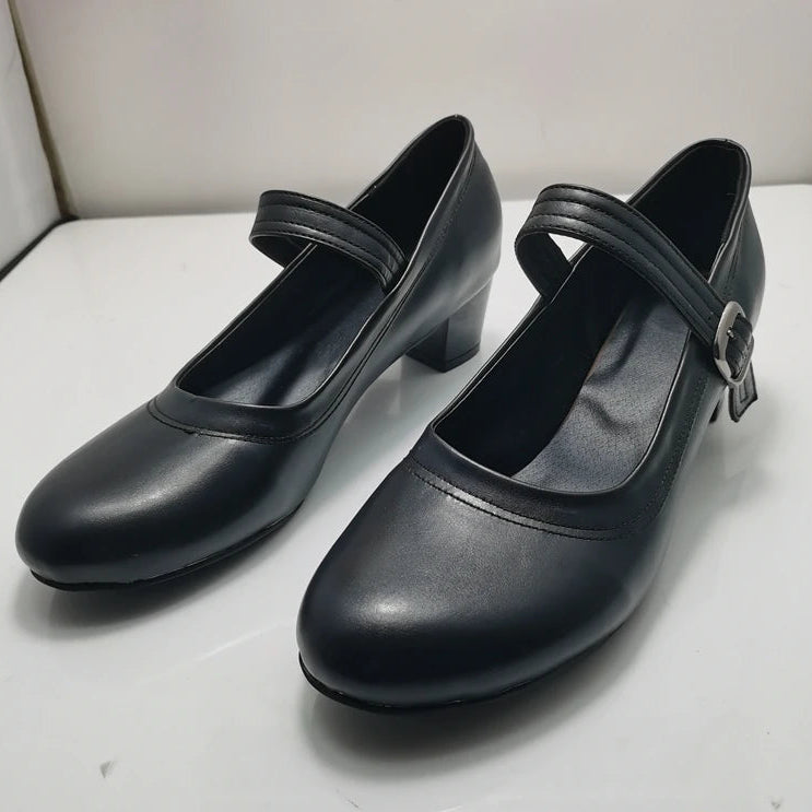 Damen Pumps mit Blockabsatz – Runde Spitze & 5 cm Absatz | Elegante Business-Schuhe für Büro & Karriere Kaufschwan®