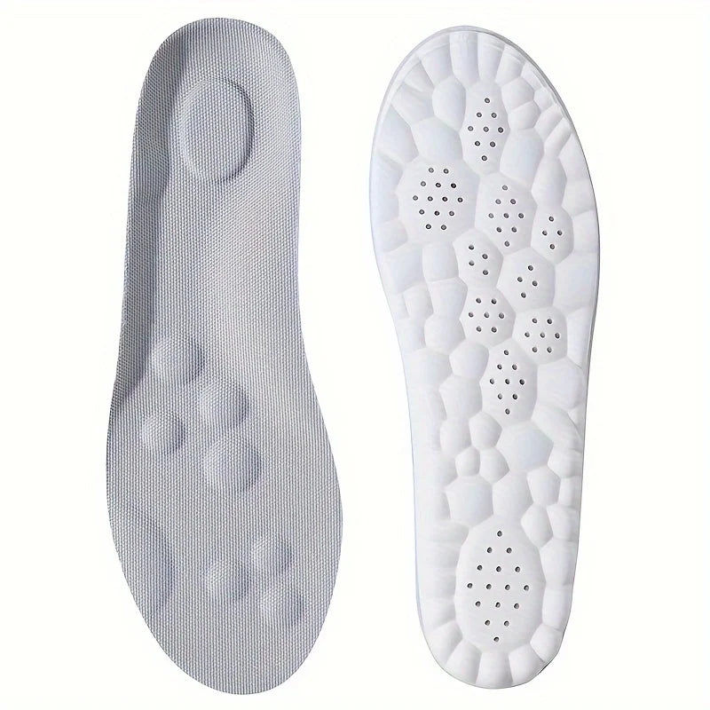 Latex Sport Einlegesohlen – Weiche Orthopädische Fußgewölbestütze | 1/2/4 Paar | Atmungsaktive & Geruchshemmende Schuheinlagen Kaufschwan® Grau EU43-44