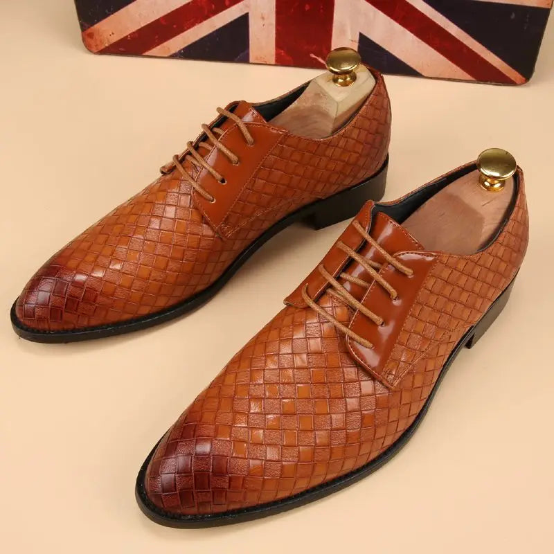 Herren Schnürschuhe Herbst/Winter – Elegante Spitzleder-Businessschuhe | Formelle Schuhe für Büro, Party & Feier zum Günstigen Preis Kaufschwan®