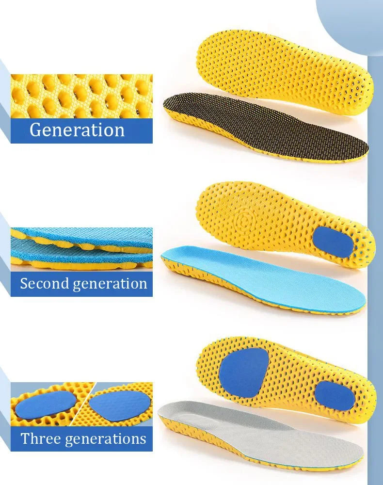 Neue Orthopädische Memory Foam Einlegesohlen | Atmungsaktive Mesh Sporteinlagen für Damen & Herren | Dämpfung & Fußgewölbeunterstützung Kaufschwan®