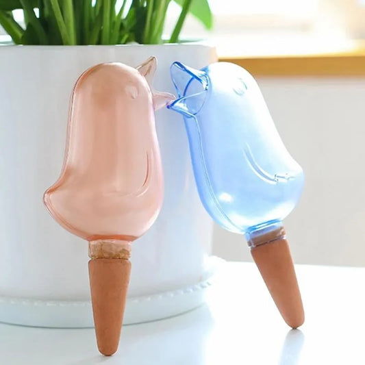 Automatische Pflanzenbewässerung im Vogel Design – Selbstbewässernder Pflanzenspike | Tropfbewässerungssystem für Zimmerpflanzen & Blumentöpfe