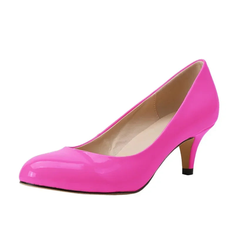 Damen Lackleder-Business-Pumps – Spitzes Design & 5 cm Absatz | Elegante Schuhe für Büro, Business & Formelle Anlässe Kaufschwan® Lila 35