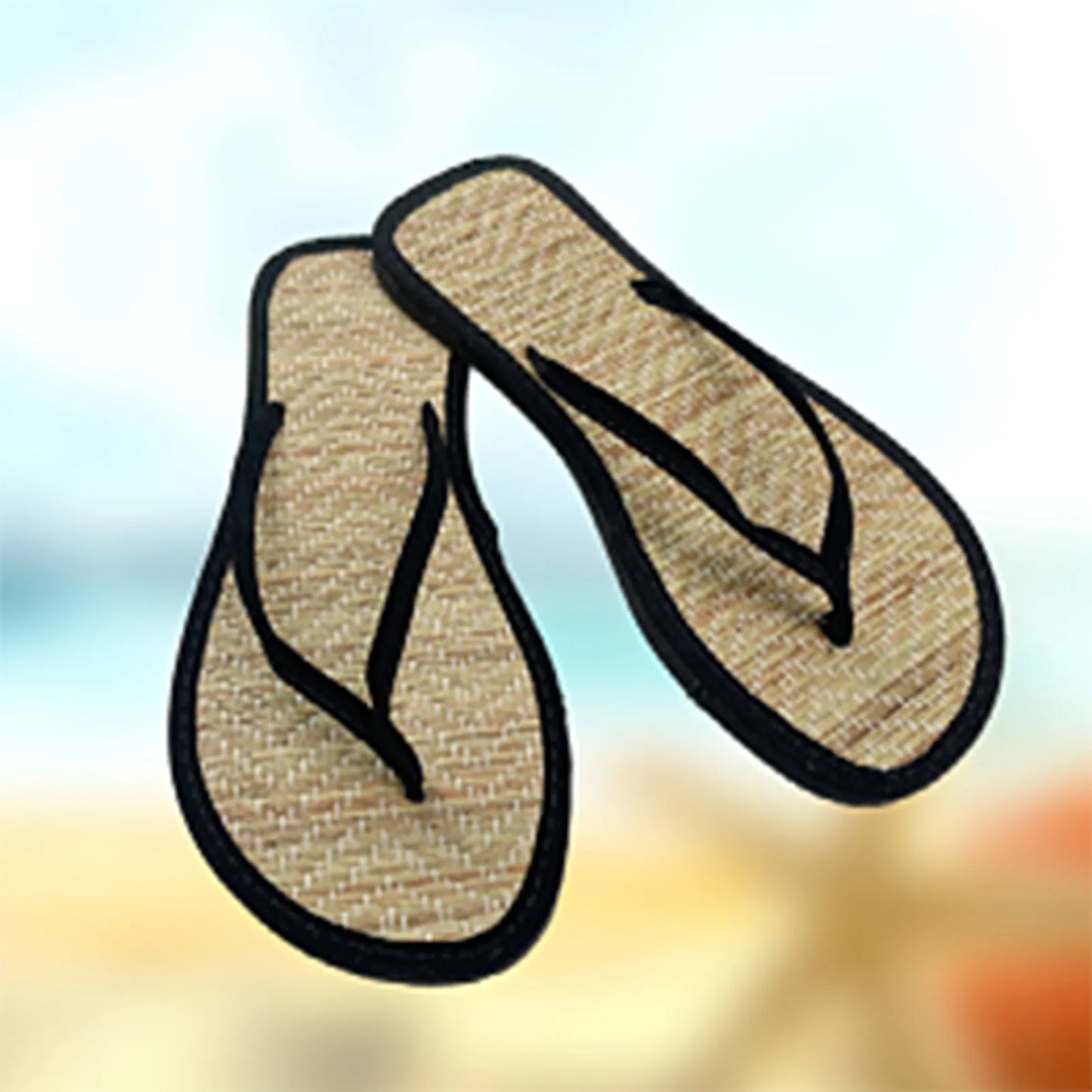 Damen Flache Flip-Flops | Bequeme Rutschfeste Bambus-Rattan Sandalen | Hausschuhe für Bad & Alltag Kaufschwan®
