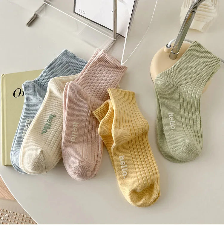 Süße Damensocken | Mode Frühling/Sommer | Weich, Atmungsaktiv, Schweißabsorbierend Bunte Socken Kaufschwan®