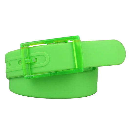 Hochwertiger Silikongürtel – Unisex 3,5×116 cm Bonbonfarbener Gürtel | Verstellbarer Kunststoffverschluss Modegürtel für Damen & Herren