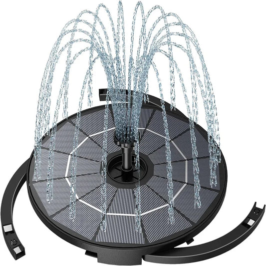 Solar-Wasserbrunnenpumpe mit 1,2m Kabel – Solarbetriebene Vogelbad-Fontäne mit 6 Düsen | Für Garten, Teich & Outdoor-Dekoration Kaufschwan®