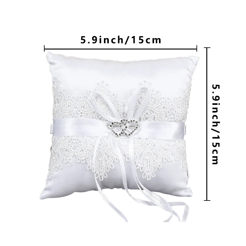 Doppel Herz Ringkissen Hochzeit – Schleifen Ringhalter für Braut Kaufschwan®