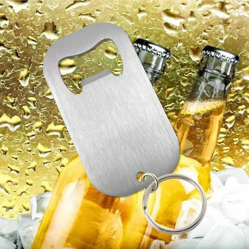 50 Stück Personalisierte Flaschenöffner-Schlüsselanhänger – Kostenlos graviert mit Logo | Edelstahl, Geschenk für Hochzeit, Geburtstag & Taufe