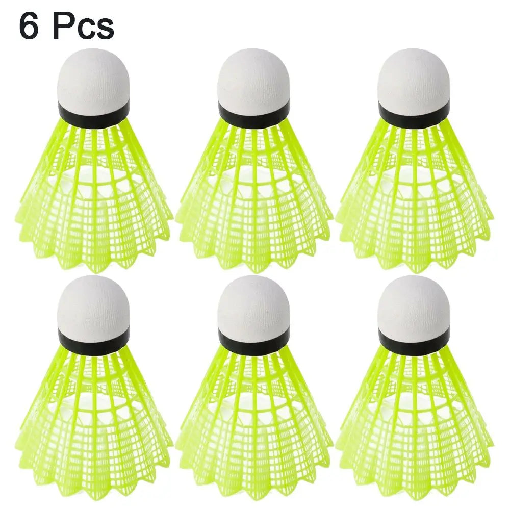 3/6 Stück Langlebige Gelbe Nylon Federbälle – Trainings Federbälle für Indoor & Outdoor Badminton Kaufschwan® 6 Stück