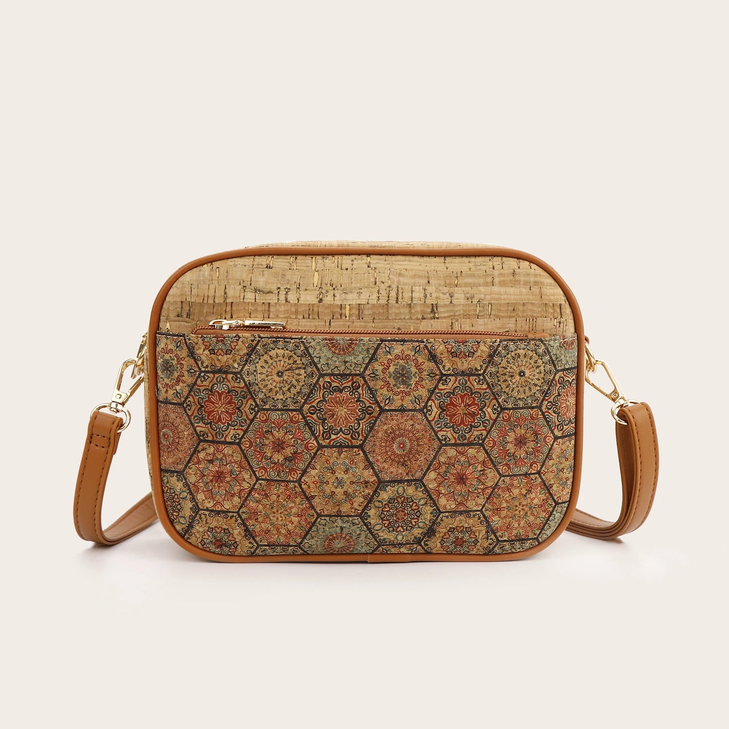 Vintage Blumenprint Crossbody Tasche – Damen Ethno Schultertasche mit Baumrindenmuster | Vielseitige Casual Handtasche Kaufschwan® Design 1