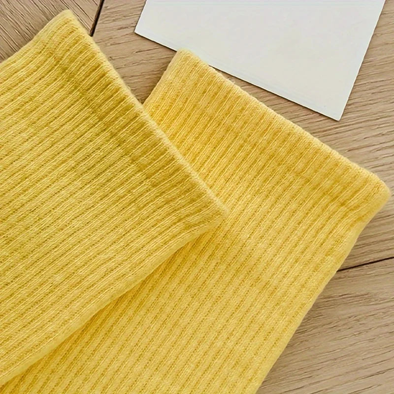 10/20 Paare Bonbonfarbene Kniesocken | Unisex Streetstyle Sport Mittellang für Herbst & Winter | Damen Strümpfe & Hosiery Kaufschwan®