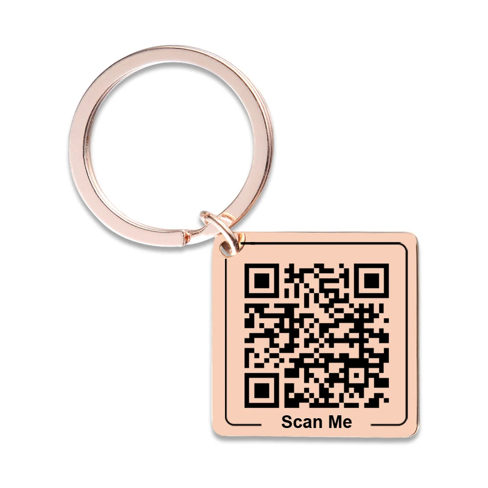 Personalisierter QR-Code-Schlüsselanhänger – Individuelle Visitenkarte aus Edelstahl | Firmenlogo, Hochzeit & Party Geschenk