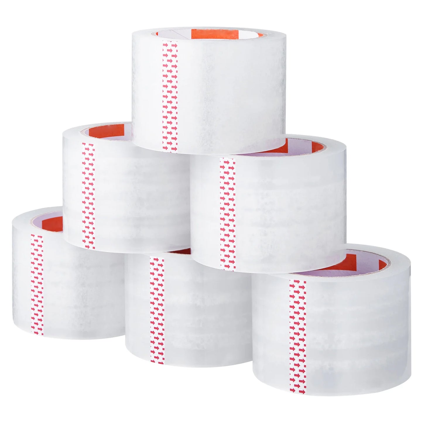 Transparentes Klebeband – 6/24 Rollen Stark Haftendes Verpackungsband | 7,6cm x 70m für Büro, Geschenkverpackung & Versand Kaufschwan® 6 Rollen