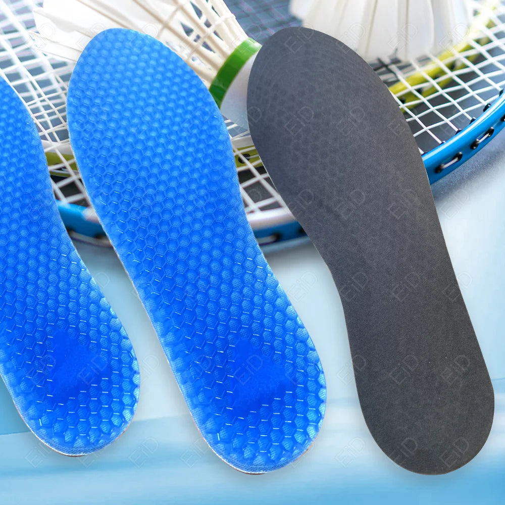 EiD Silikon Gel Einlegesohlen für Schuhe | Weiche Stoßdämpfende Sportsohlen | Rutschfeste Fußpflege-Einlagen für Damen & Herren Kaufschwan®